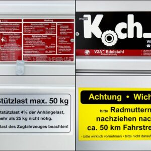 Koch Deckelanhänger 105x205cm Höhe:65cm 1000kg, Typ B1000, Angebot-Neu – Bild 17