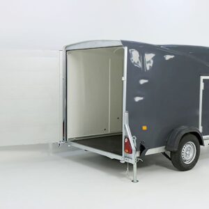 Debon Kofferanhänger Cargo 1300 Vollpoly 150x290cm H:160cm, Tür, grau-Neu – Bild 3