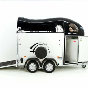 Cheval Liberte Pferdeanhänger GOLD One 1,5er, Pullmann-Fahrwerk, Sattelkammer, schwarz-Neu – Bild 5