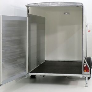 Debon Kofferanhänger C300 148x295cm H:190cm 1,3t, Alu, Polybug, Tür, schwarz-Neu – Bild 9