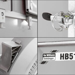 Ifor Williams Pferdeanhänger HB511-Heckklappen-Türkombination-silber-Neu – Bild 15