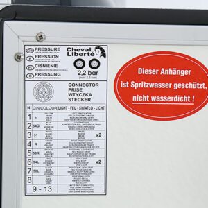Debon Kofferanhänger Cargo 1300 Vollpoly 150x290cm H:160cm, Tür, blau-Neu – Bild 12