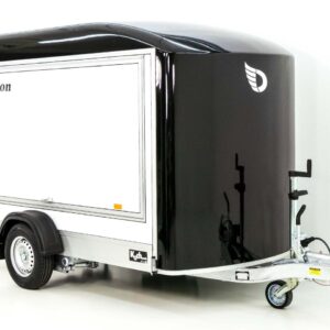 Debon Kofferanhänger C300 Sandwich 148x295cm H:190cm 1,3t, Alu, Polybug, Tür, Klappe, schwarz-Neu – Bild 3