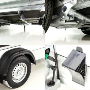 Debon Kofferanhänger C300 Sandwich 148x295cm H:190cm 1,3t, Alu, Polybug, Tür, Klappe, schwarz-Neu – Bild 12