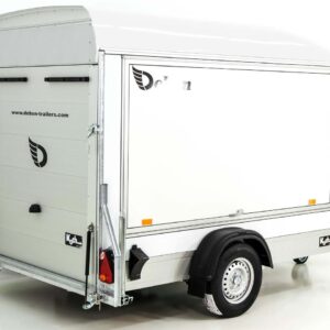 Debon Kofferanhänger C300 Sandwich 148x295cm H:190cm 1,3t, Alu, Polybug, Tür, Klappe, weiß-Neu – Bild 5