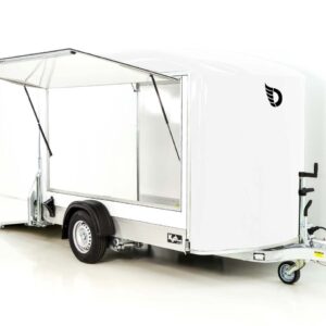 Debon Kofferanhänger C300 Sandwich 148x295cm H:190cm 1,3t, Alu, Polybug, Tür, Klappe, weiß-Neu – Bild 7