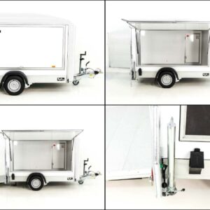 Debon Kofferanhänger C300 Sandwich 148x295cm H:190cm 1,3t, Alu, Polybug, Tür, Klappe, weiß-Neu – Bild 8