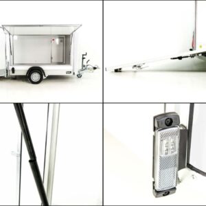 Debon Kofferanhänger C300 Sandwich 148x295cm H:190cm 1,3t, Alu, Polybug, Tür, Klappe, weiß-Neu – Bild 10