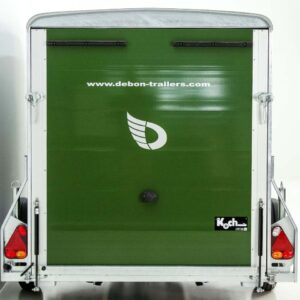Debon Kofferanhänger Cargo 1300 Vollpoly 150x290cm H:160cm, Tür, olivgrün-Neu – Bild 6