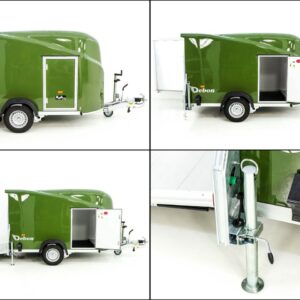 Debon Kofferanhänger Cargo 1300 Vollpoly 150x290cm H:160cm, Tür, olivgrün-Neu – Bild 9