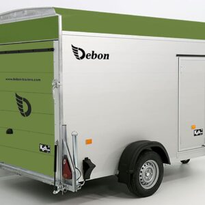 Debon Kofferanhänger C300 148x295cm H:190cm 1,3t Alu, Polybug, Tür, olivgrün-Neu – Bild 3