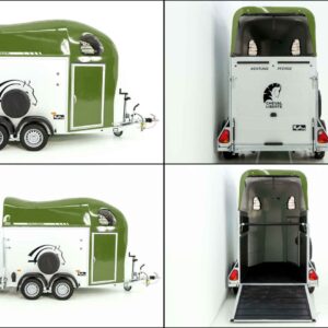 Cheval Liberte Pferdeanhänger GOLD One 1,5er, Pullman-Fahrwerk, olivgrün-Neu – Bild 10