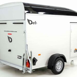 Debon Kofferanhänger C400 164x315cm H:200cm 1,3t, Alu, Polybug, Tür, schwarz-Neu – Bild 5