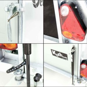 Debon Kofferanhänger C400 164x315cm H:200cm 1,3t, Alu, Polybug, Tür, schwarz-Neu – Bild 10