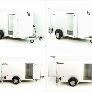 Debon Kofferanhänger C400 164x315cm H:200cm 1,3t, Alu, Polybug, Tür, weiß-Neu – Bild 6