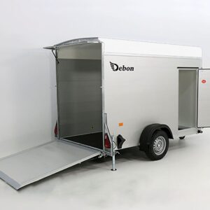 Debon Kofferanhänger C300 148x295cm H:190cm 1,3t, Alu, Polybug, Tür, weiß-Neu – Bild 4