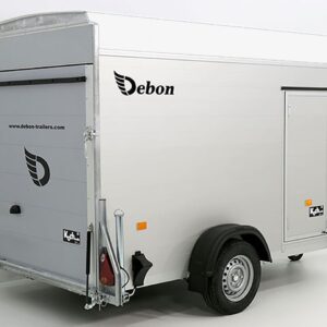 Debon Kofferanhänger C300 148x295cm H:190cm 1,3t, Alu, Polybug, Tür, weiß-Neu – Bild 9