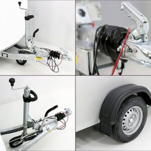 Debon Kofferanhänger C300 148x295cm H:190cm 1,3t, Alu, Polybug, Tür, weiß-Neu – Bild 15