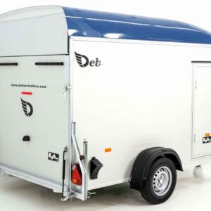 Debon Kofferanhänger C400 164x315cm H:200cm 1,3t, Alu, Polybug, Tür, blau-Neu – Bild 5