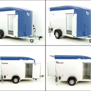 Debon Kofferanhänger C400 164x315cm H:200cm 1,3t, Alu, Polybug, Tür, blau-Neu – Bild 6