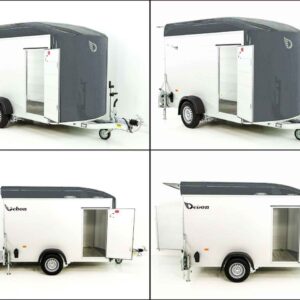 Debon Kofferanhänger C400 164x315cm H:200cm 1,3t, Alu, Polybug, Tür, grau-Neu – Bild 6