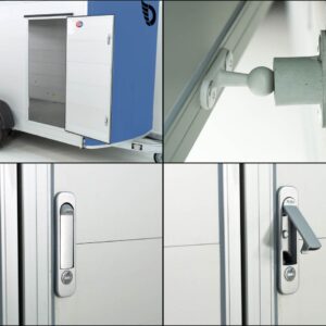 Debon Kofferanhänger Roadster Alu C700 179×378 H201 2,6t, Alu, Polybug, Tür, blau-Neu – Bild 10