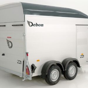 Debon Kofferanhänger C500 164x300cm H:200cm 2,0t, Alu, Polybug, Tür, grau-Neu – Bild 3
