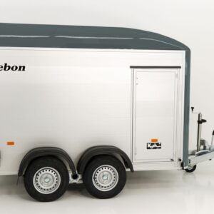 Debon Kofferanhänger C500 164x300cm H:200cm 2,0t, Alu, Polybug, Tür, grau-Neu – Bild 6