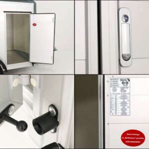 Debon Kofferanhänger C500 164x300cm H:200cm 2,0t, Alu, Polybug, Tür, grau-Neu – Bild 16