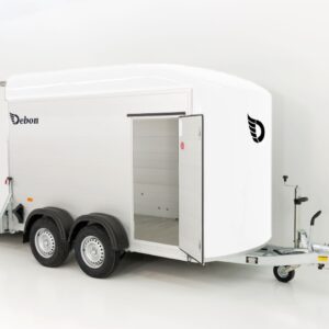 Debon Kofferanhänger C500 164x300cm H:200cm 2,0t, Alu, Polybug, Tür, weiß-Neu – Bild 4