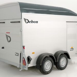 Debon Kofferanhänger C500 164x300cm H:200cm 2,6t, Alu, Polybug, Tür, grau-Neu – Bild 3