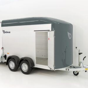 Debon Kofferanhänger C500 164x300cm H:200cm 2,6t, Alu, Polybug, Tür, grau-Neu – Bild 4