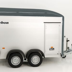 Debon Kofferanhänger C500 164x300cm H:200cm 2,6t, Alu, Polybug, Tür, grau-Neu – Bild 6