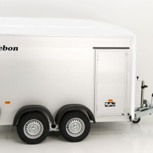 Debon Kofferanhänger C500 164x300cm H:200cm 2,6t, Alu, Polybug, Tür, weiß-Neu – Bild 6
