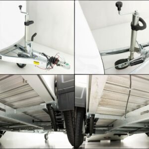 Debon Kofferanhänger C500 164x300cm H:200cm 2,6t, Alu, Polybug, Tür, weiß-Neu – Bild 15