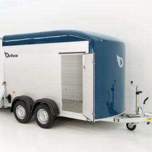 Debon Kofferanhänger C500 164x300cm H:200cm 2,6t, Alu, Polybug, Tür, blau-Neu – Bild 4