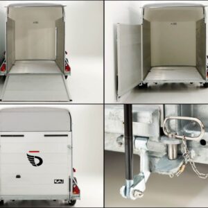 Debon Kofferanhänger C500 164x300cm H:200cm 2,6t, Alu, Polybug, Tür, blau-Neu – Bild 14