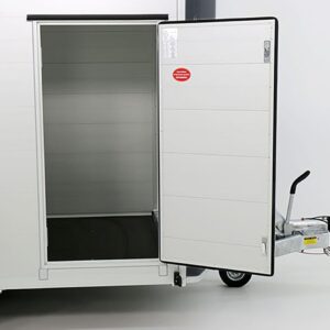 Debon Kofferanhänger C300 148x295cm H:190cm 1,3t Alu, Polybug, Tür, grau-Neu – Bild 10