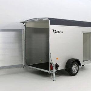 Debon Kofferanhänger C300 148x295cm H:190cm 1,3t Alu, Polybug, Tür, grau-Neu – Bild 4