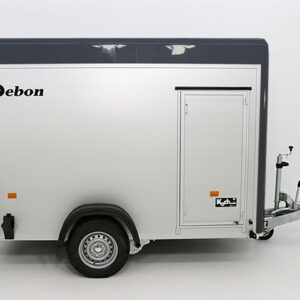 Debon Kofferanhänger C300 148x295cm H:190cm 1,3t Alu, Polybug, Tür, grau-Neu – Bild 7