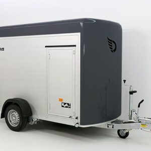 Debon Kofferanhänger C300 148x295cm H:190cm 1,3t Alu, Polybug, Tür, grau-Neu – Bild 8