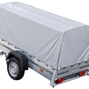 Anhänger Pkw 230×125 Garden Trailer 230 KIPP Unitrailer 750 kg mit Stützrad, Hochplane und Hochspriegel-Neu – Bild 4