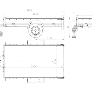 Einachsanhänger Unitrailer Garden Trailer 230 FD 230 x 125 cm mit Starrdeichsel 750 KG-Neu – Bild 3