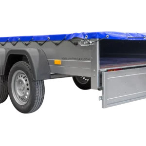 Garden Trailer 264/2 Kipp Mit Stützrad, Planenträger Und Blauer Flachplane-Neu – Bild 6